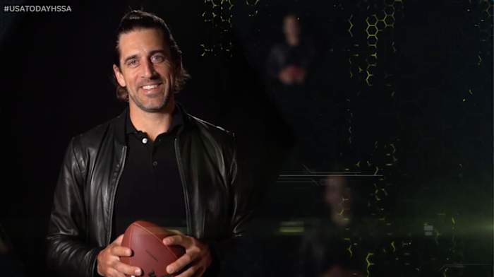 Aaron Rodgers at USA Today Awards in 2021